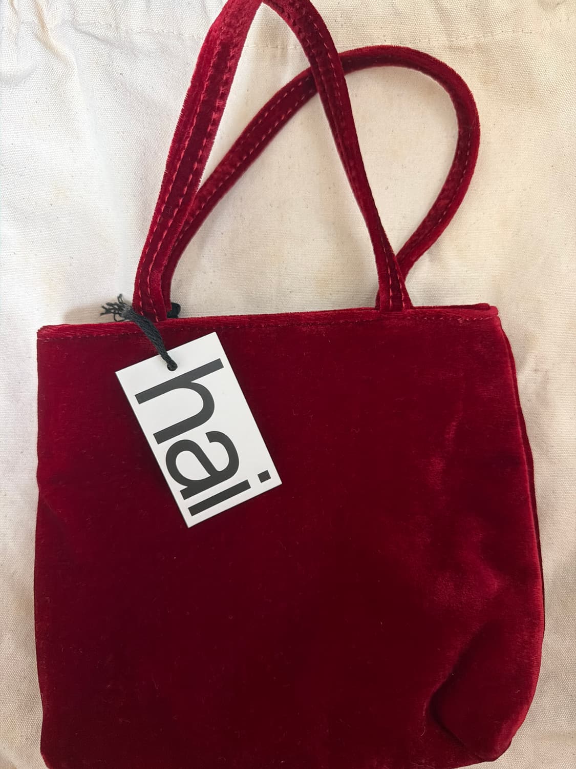 hai 벨벳 미니 토트백 상품이미지1