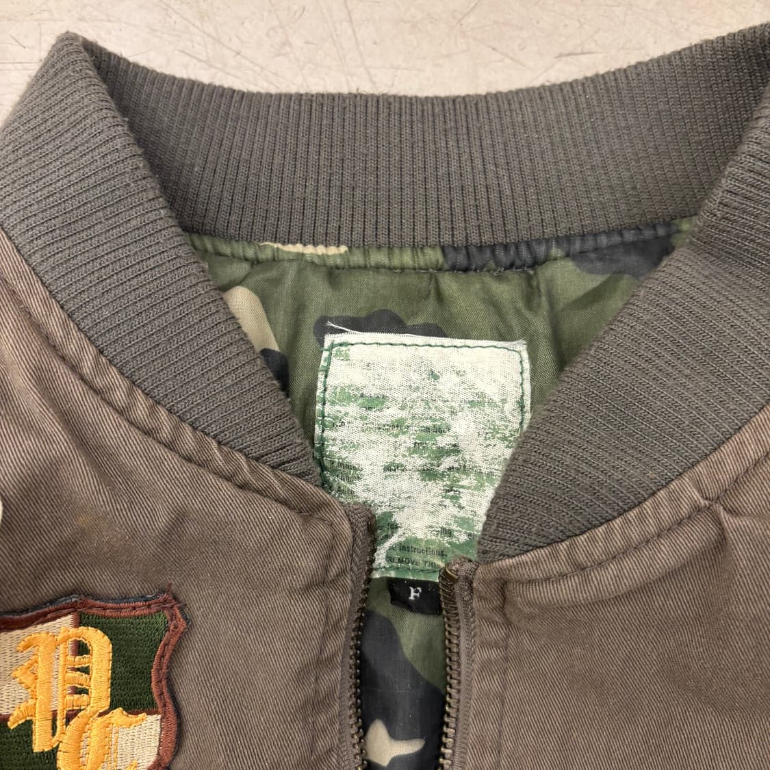 빈티지 패치워크 브라운 항공 점퍼 상품이미지3