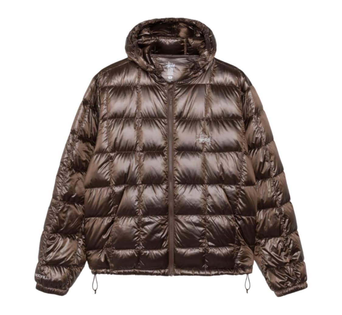 스투시 미드웨이트 후드 퍼퍼 브라운 상품이미지1