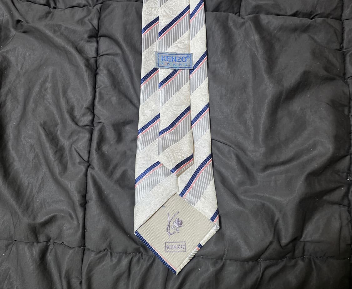 [정품] 켄조 옴므 자가드 스트라이프 실크 넥타이 상품이미지5