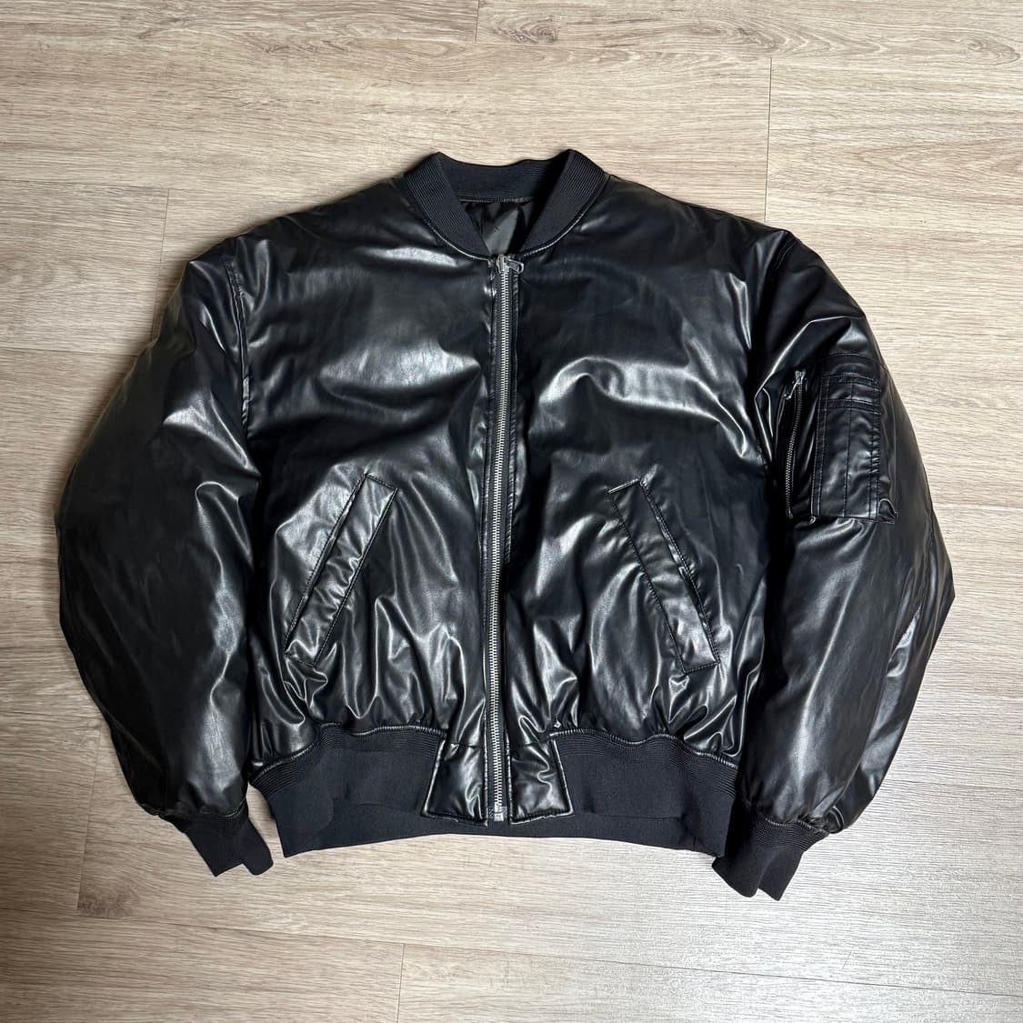 구스다운 레더 ma-1  상품이미지2