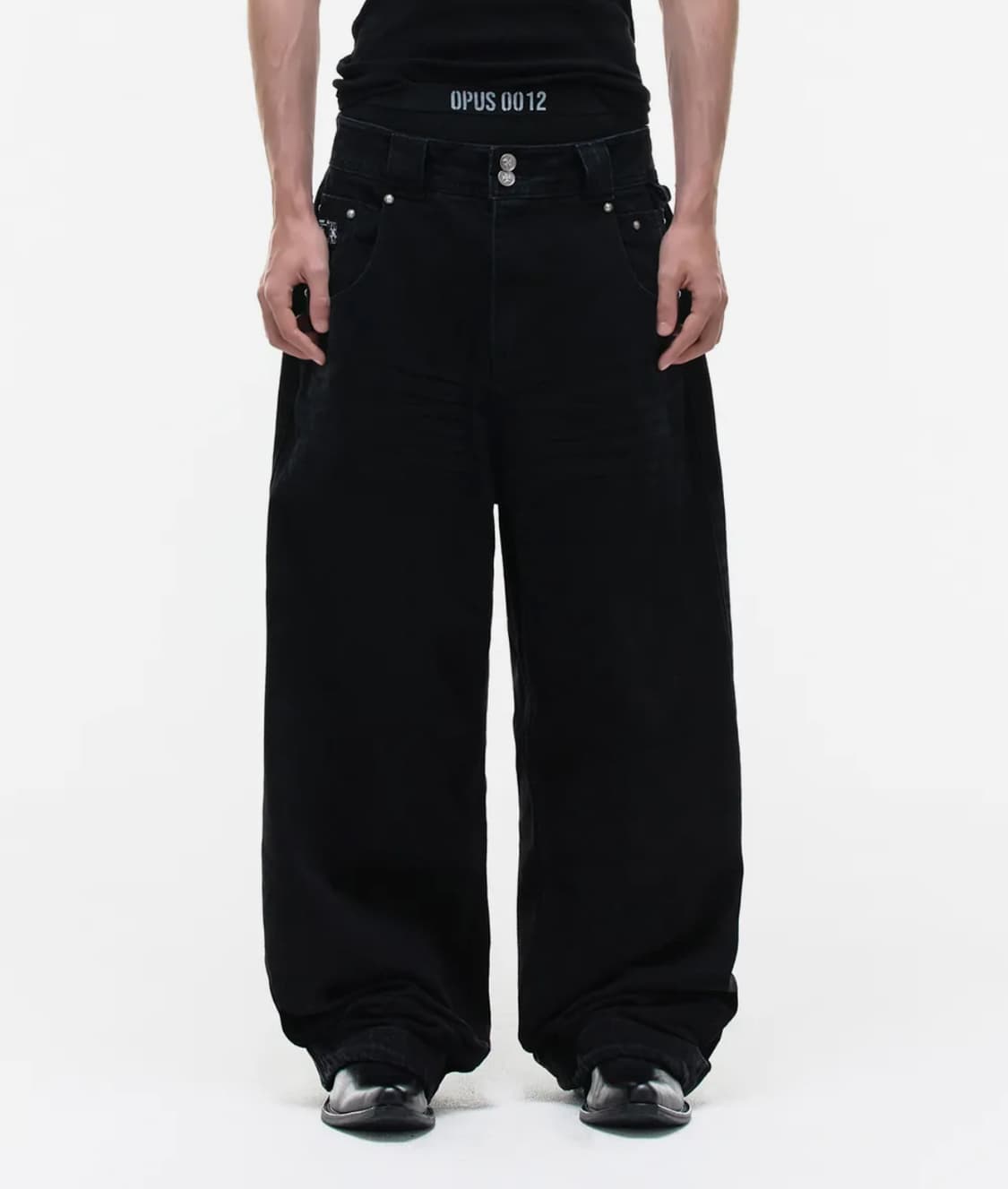 Op. 09 SIG LIQUID DENIM PANTS BLACK 상품이미지1