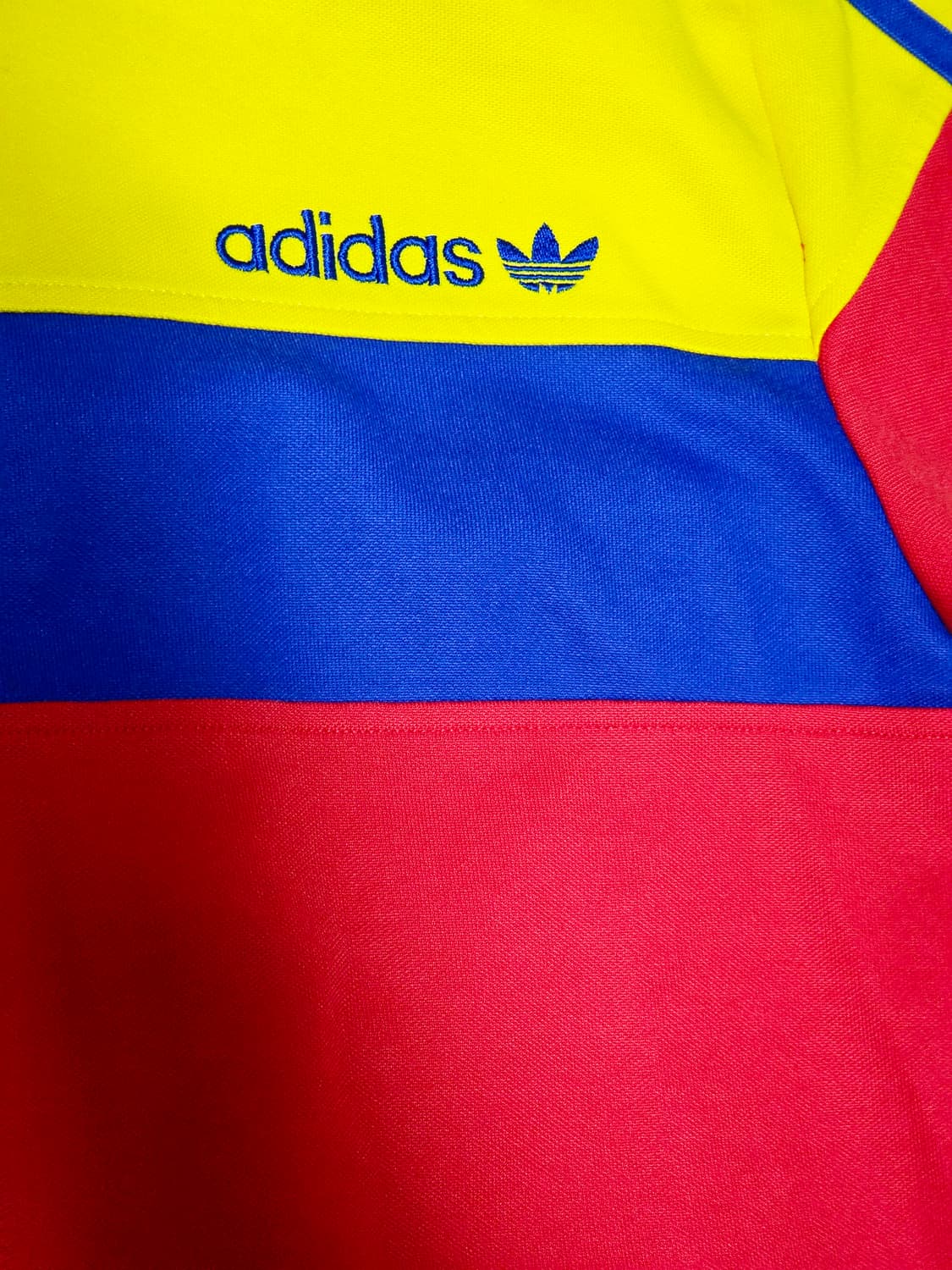 [아디다스] 희귀 에콰도르 국대 레드 옐로우 배색 트랙탑 져지 M 상품이미지6