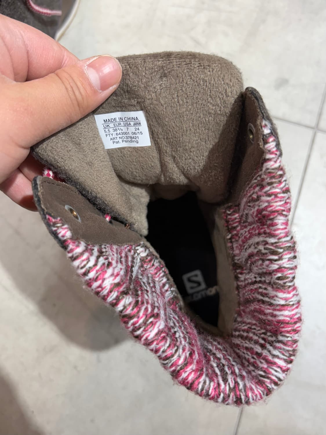 살로몬 초코 딸기 브라운 윈터 부츠 신발 상품이미지7