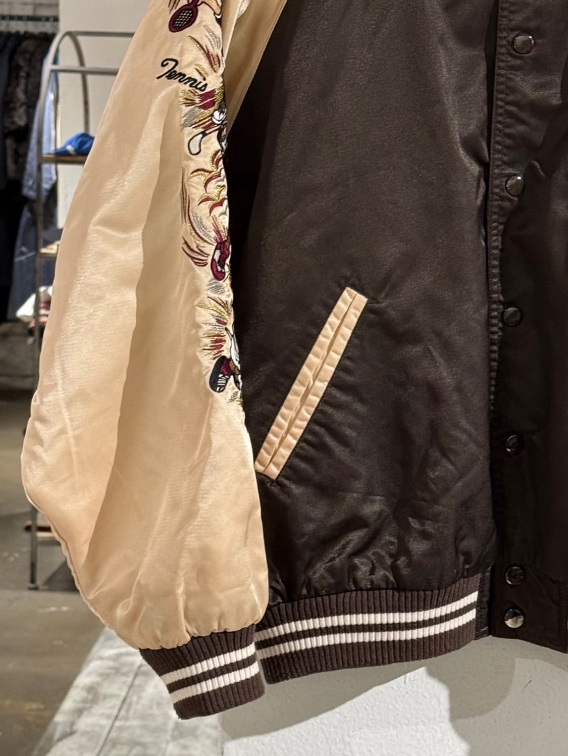 캡틴 산타 브라운 스포츠 자수 스카쟌 자켓 상품이미지4