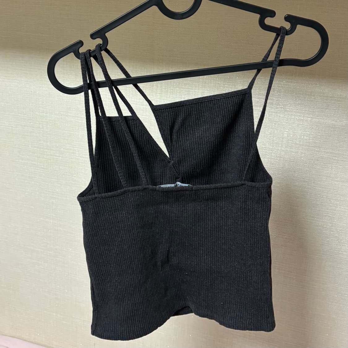 다이애그널 SLIT RIBBED SLEEVELESS TOP 다크그레이 상품이미지3