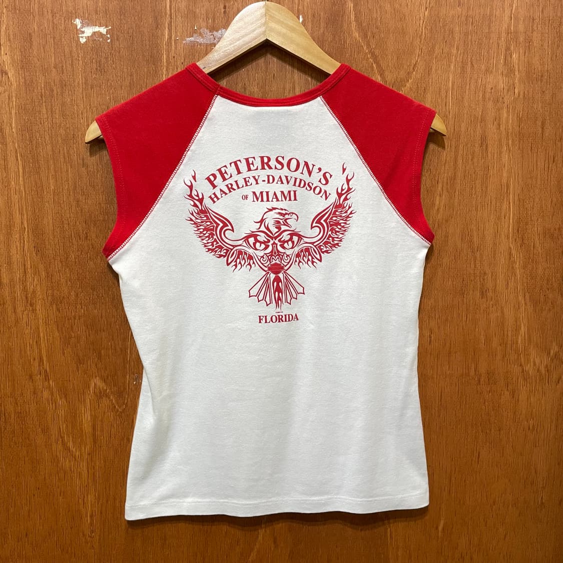 (L) Harley Davidson 할리 프린팅 슬리브리스 상품이미지2