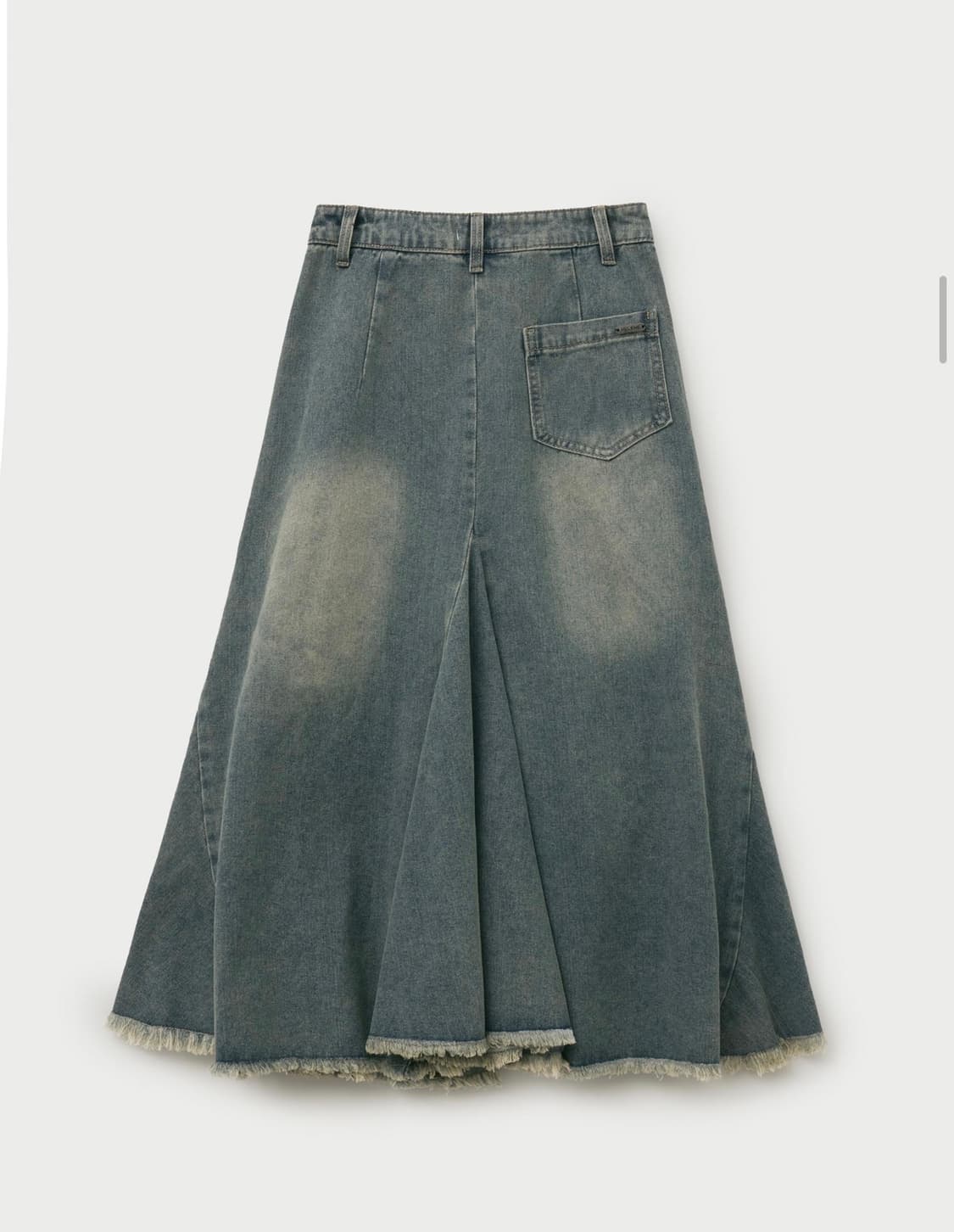 헬레네파리스 언벨런스 컷 오프 데님 롱 셔링 스커트 치마 상품이미지3