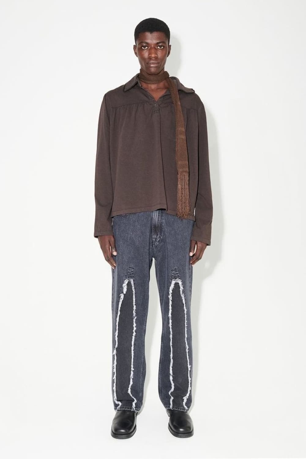 아워레가시 써드컷 슬래시 데님 블랙 상품이미지4