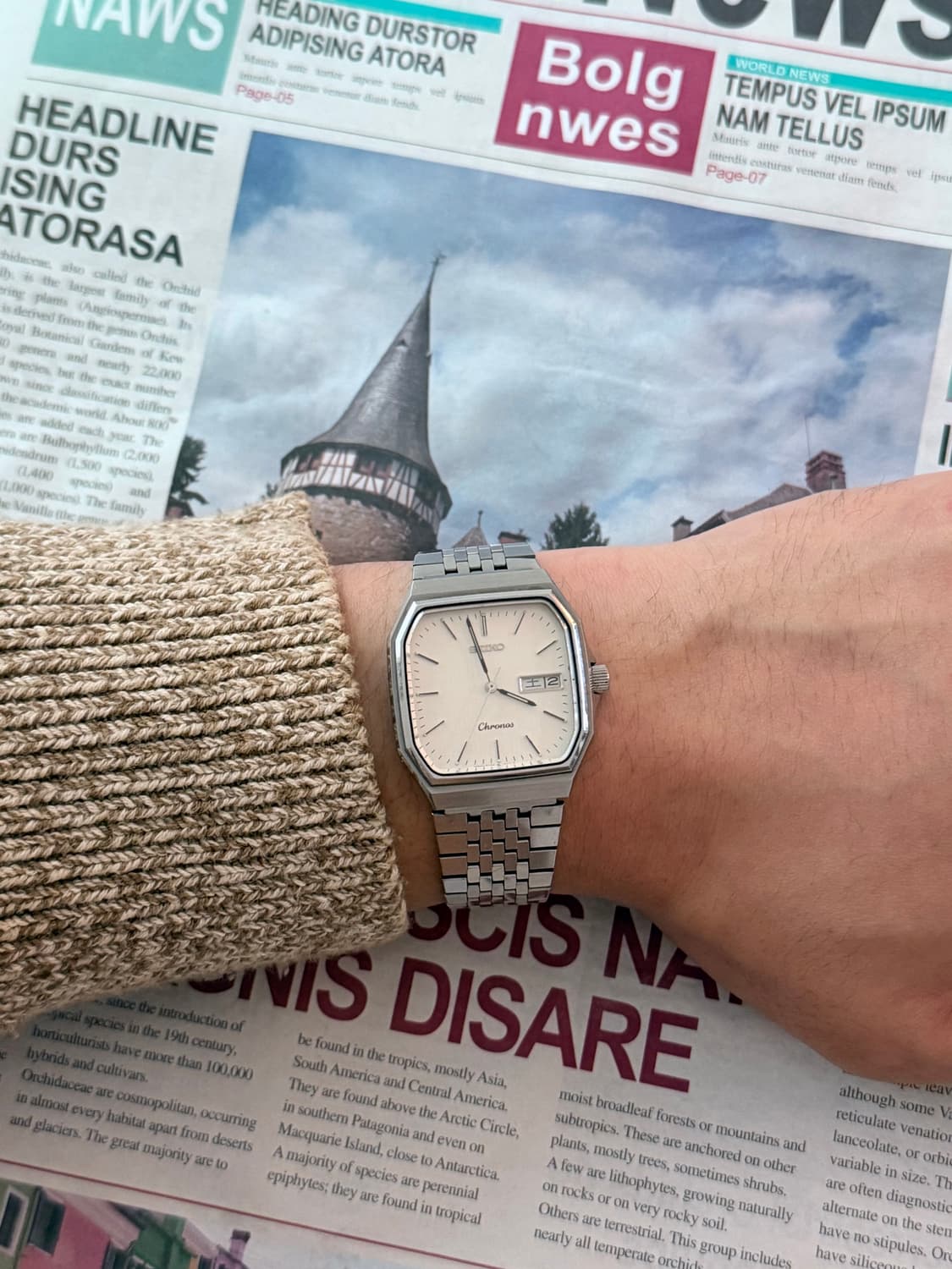Seiko 세이코 Chronos 쿼츠 옥타곤 Day-Date 상품이미지7