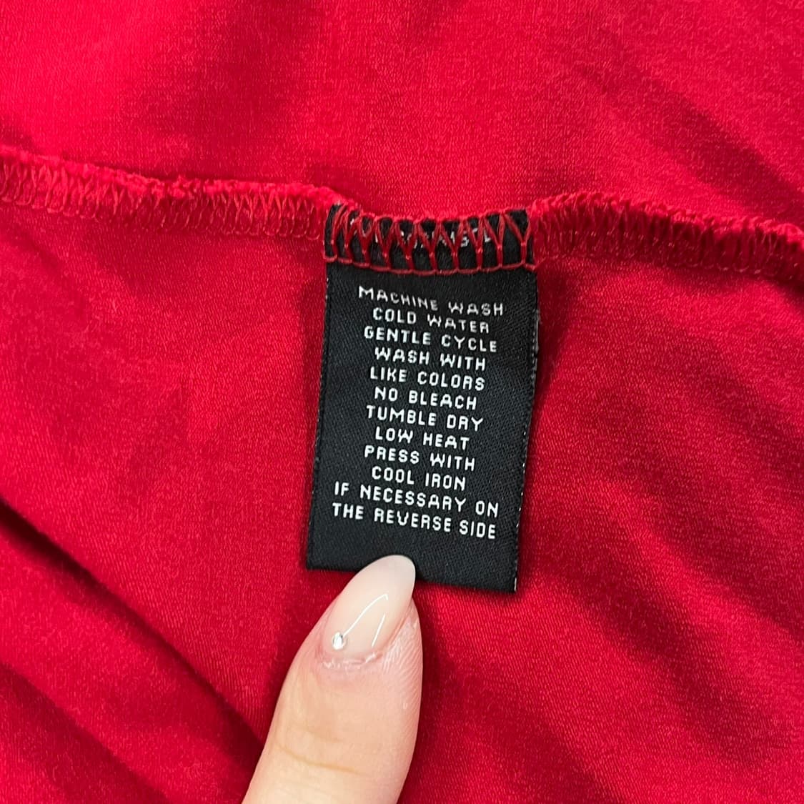 폴로 진스 컴퍼니 레드 브이넥 링거 반팔 티 상품이미지6