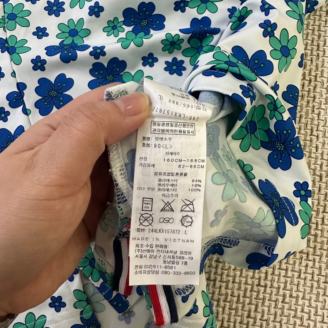 XS 캘러웨이 플로럴 민소매 티셔츠 0415D 상품이미지3