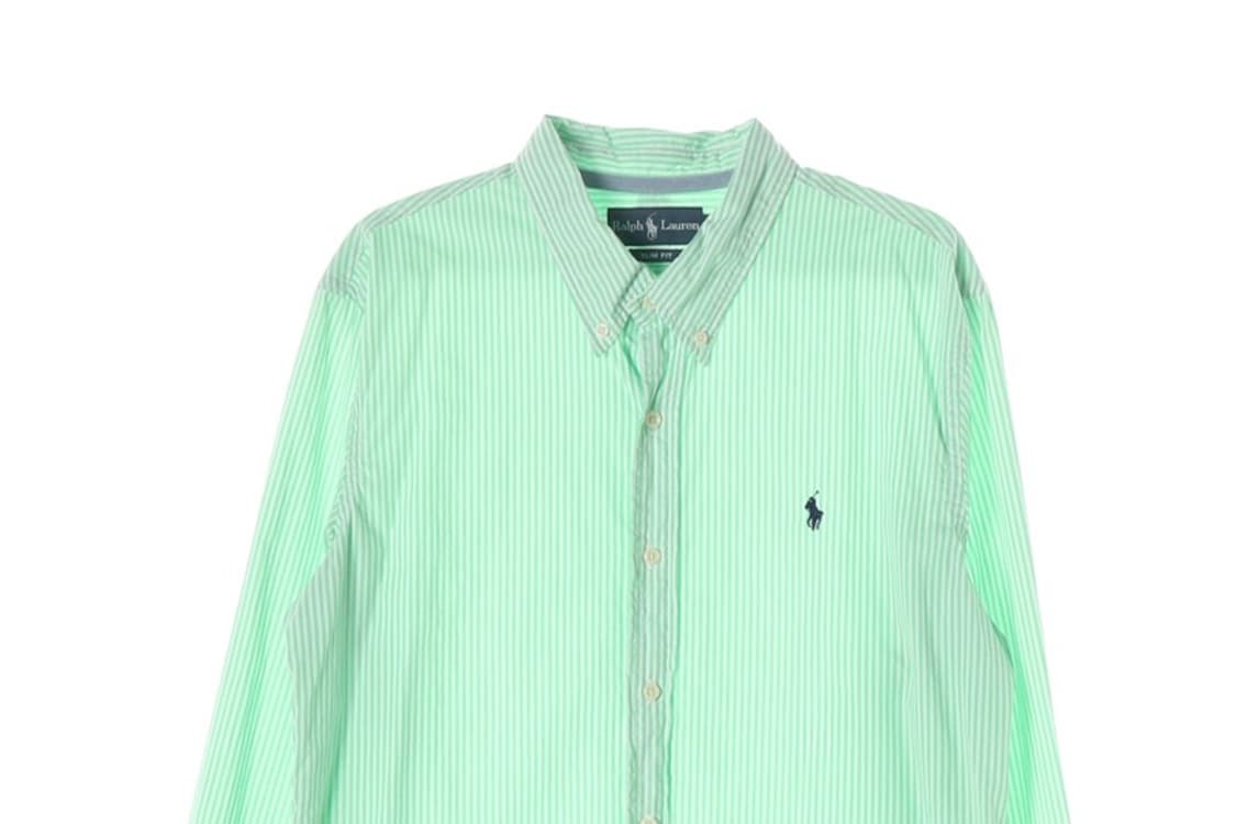 폴로 랄프로렌 민트 스트라이프 슬림핏 셔츠 L 상품이미지3
