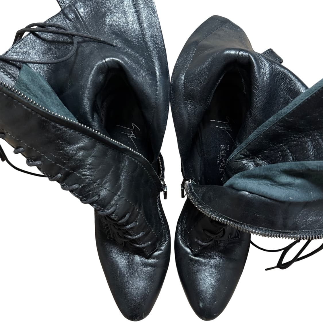 쥬세페자노티 포 발망 블랙 레이스업 힐 부츠 235/36.5 상품이미지5