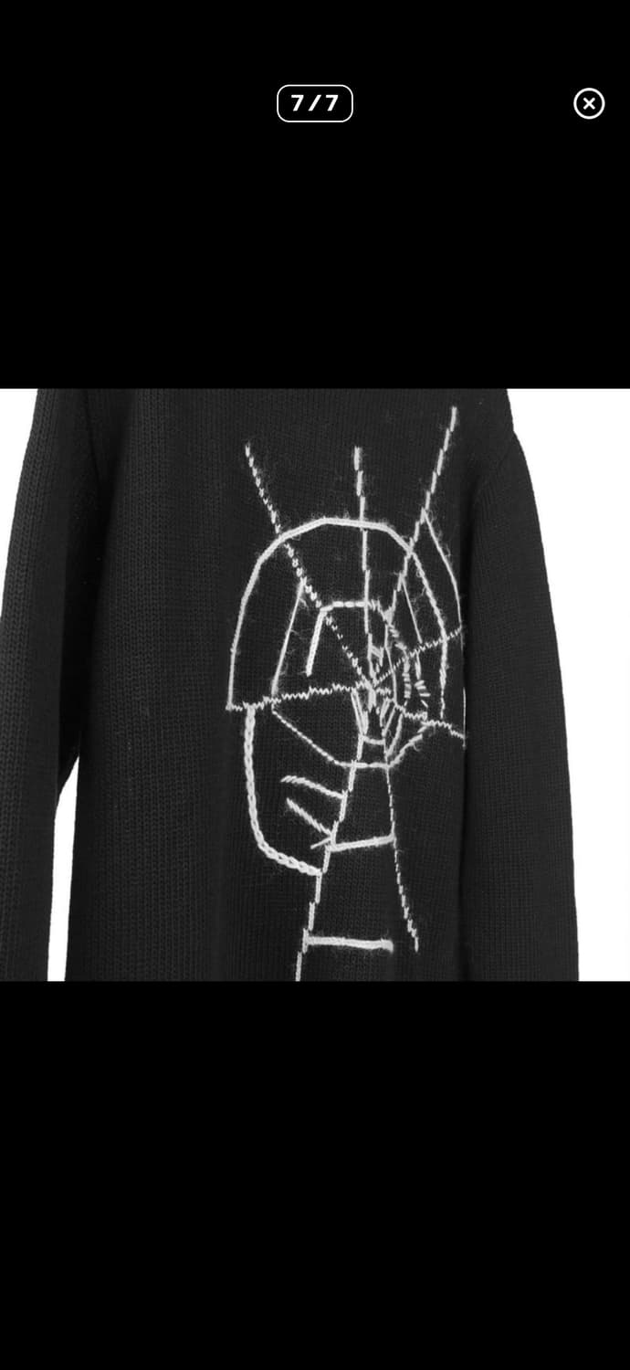 요지야마모토 블랙스캔들 스파이더 웹 니트 상품이미지6