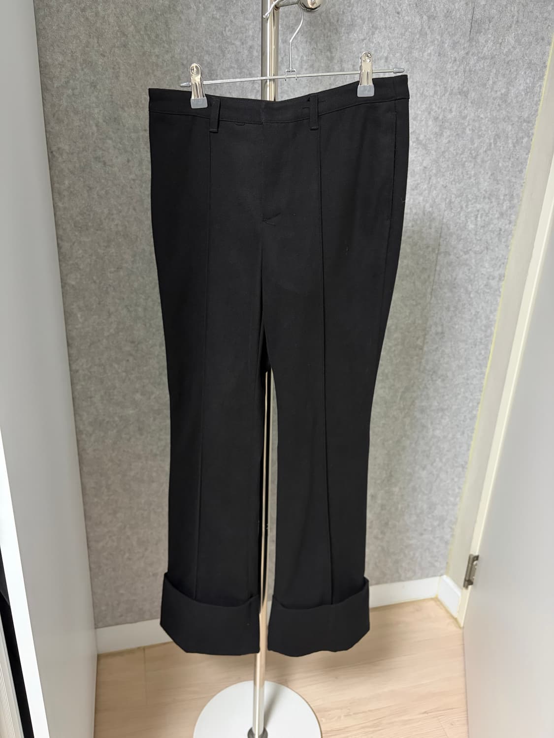 페인츄얼 플리티드 스커트 레이어드 팬츠 블랙 S 상품이미지5