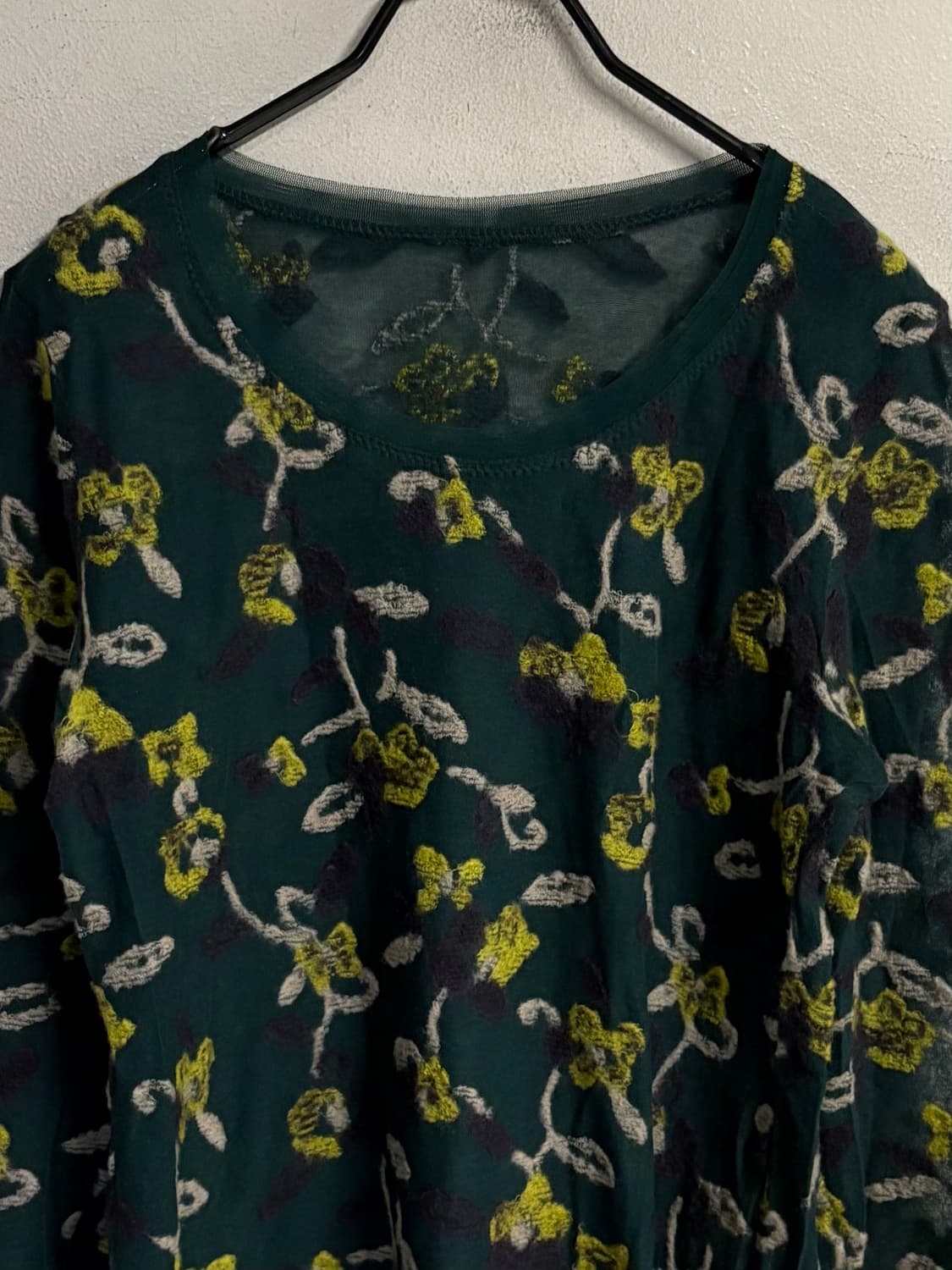 HIROKO KOSHINO floral mesh knit top  상품이미지3