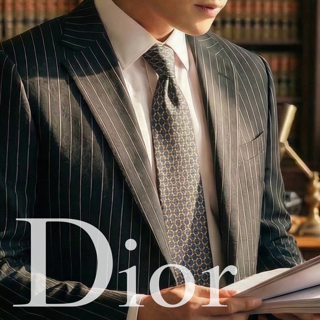 크리스찬 디올 실크 자카드 패턴 넥타이 9.8cm A+등급 E722 상품이미지1