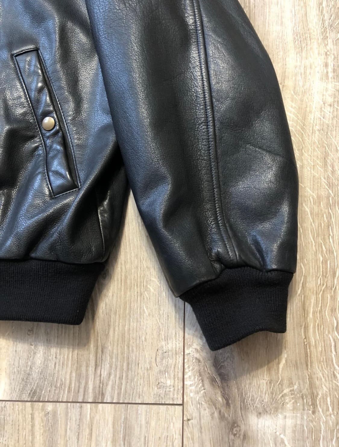 vintage adidas equipment leather jacket 상품이미지4
