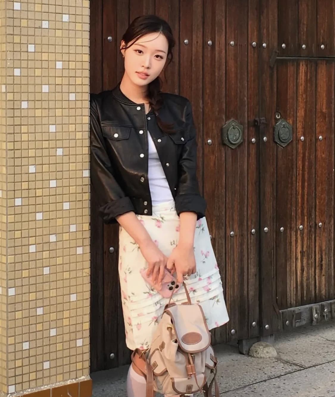 라츠유 캔버스 백팩 베이지 상품이미지3