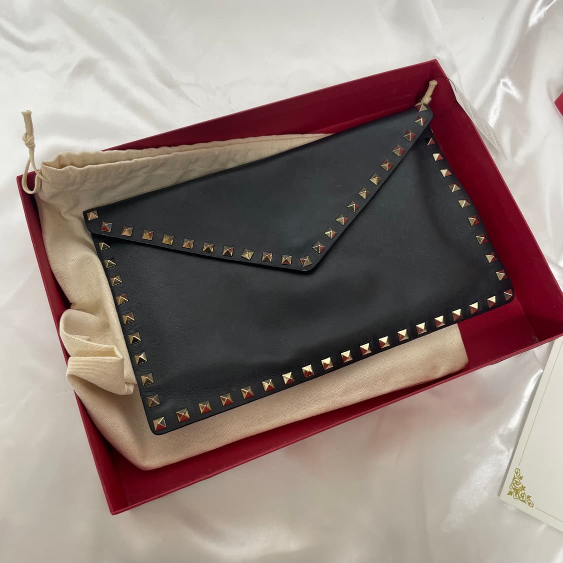 발렌티노 락스터드 클러치 블랙 풀세트 A급 상품이미지2