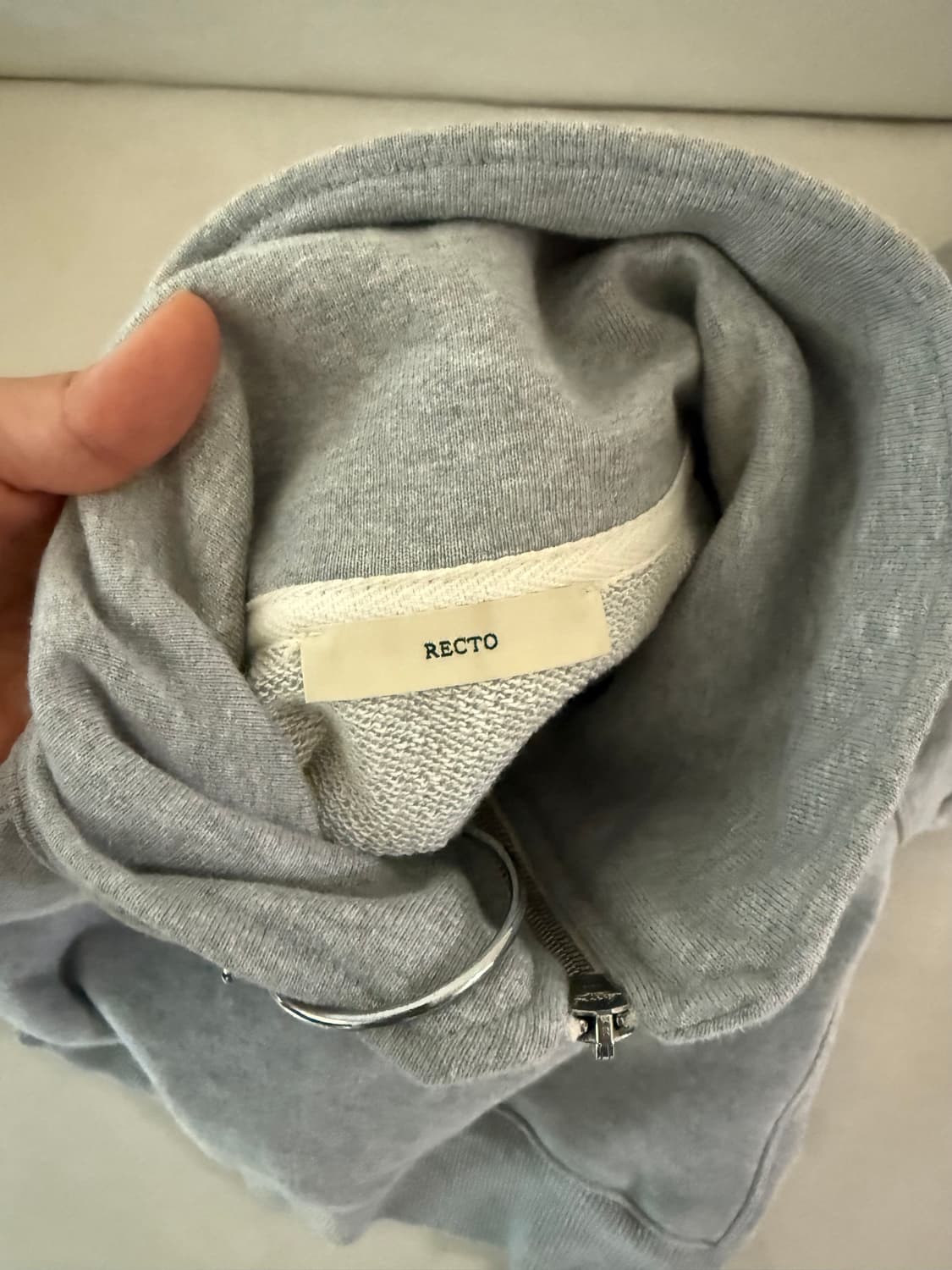 렉토 반집업 맨투맨 상품이미지3