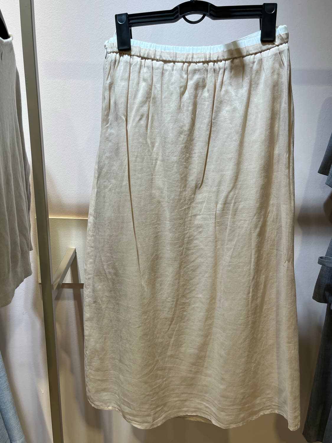 일본 피치칼라 린넨  스커트 상품이미지3