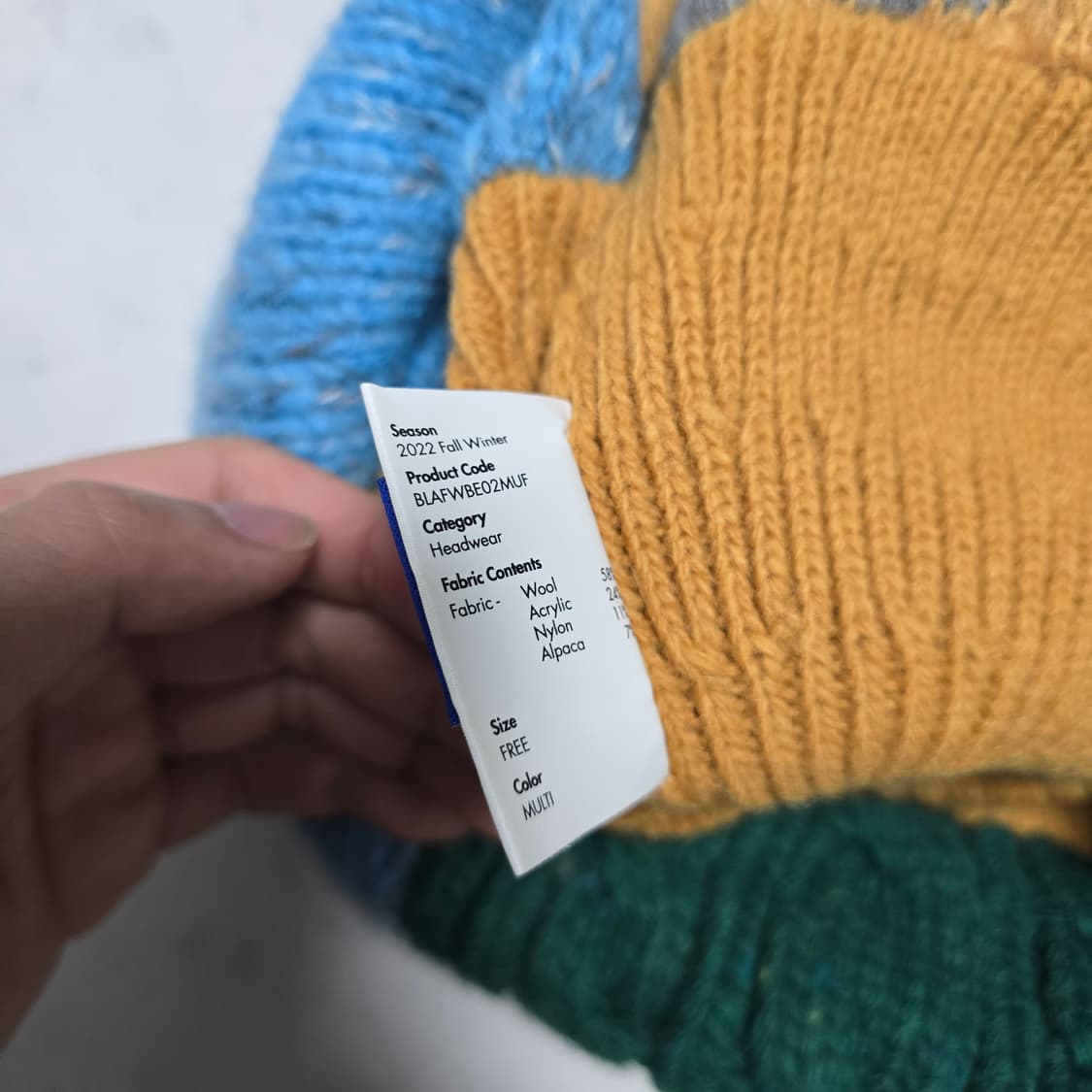 아더에러 Pienz 컴바인 패치워크 비니 카멜 상품이미지5