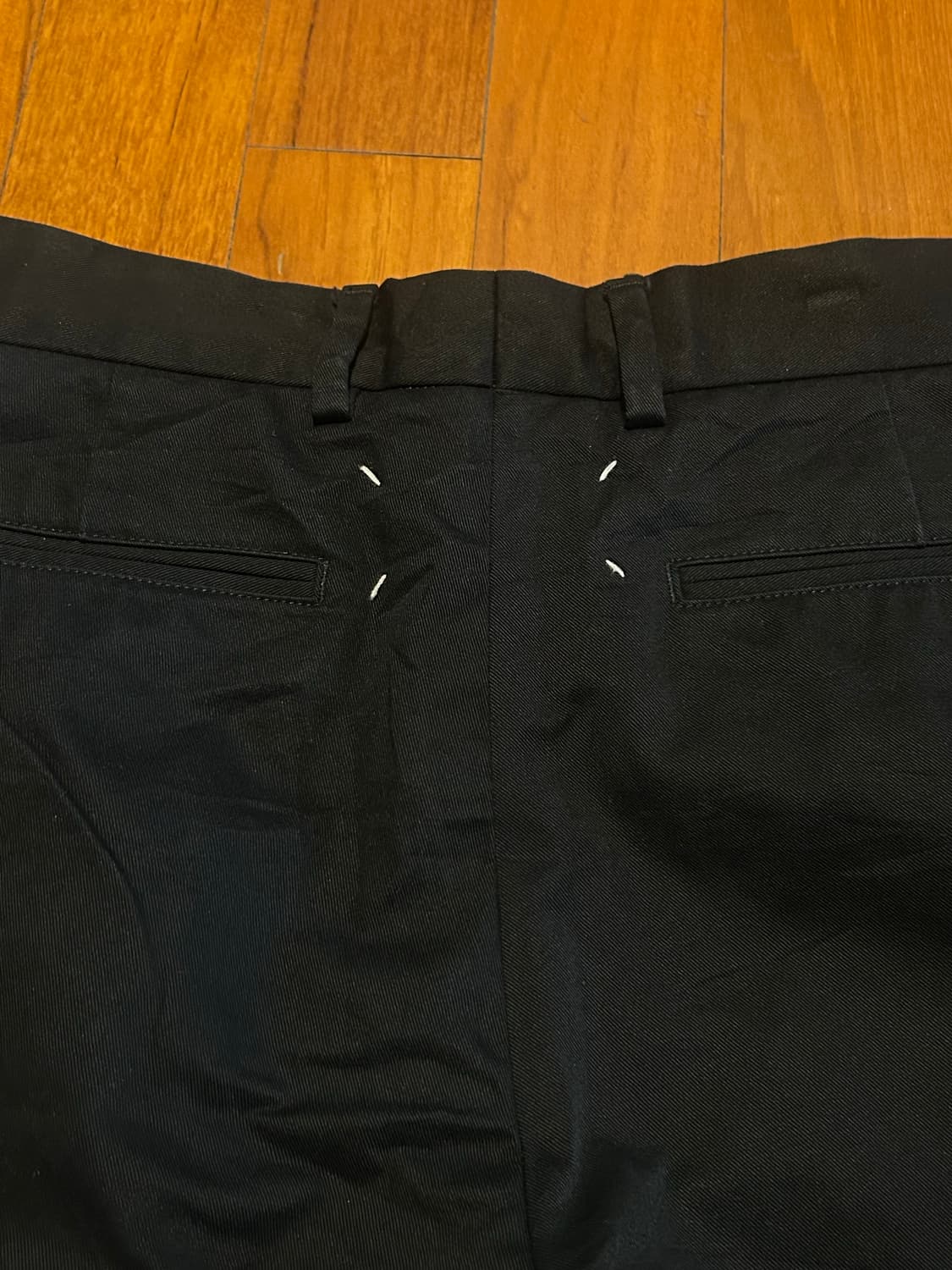 마르지엘라 18ss 백사틴 오피서 팬츠 블랙 상품이미지3