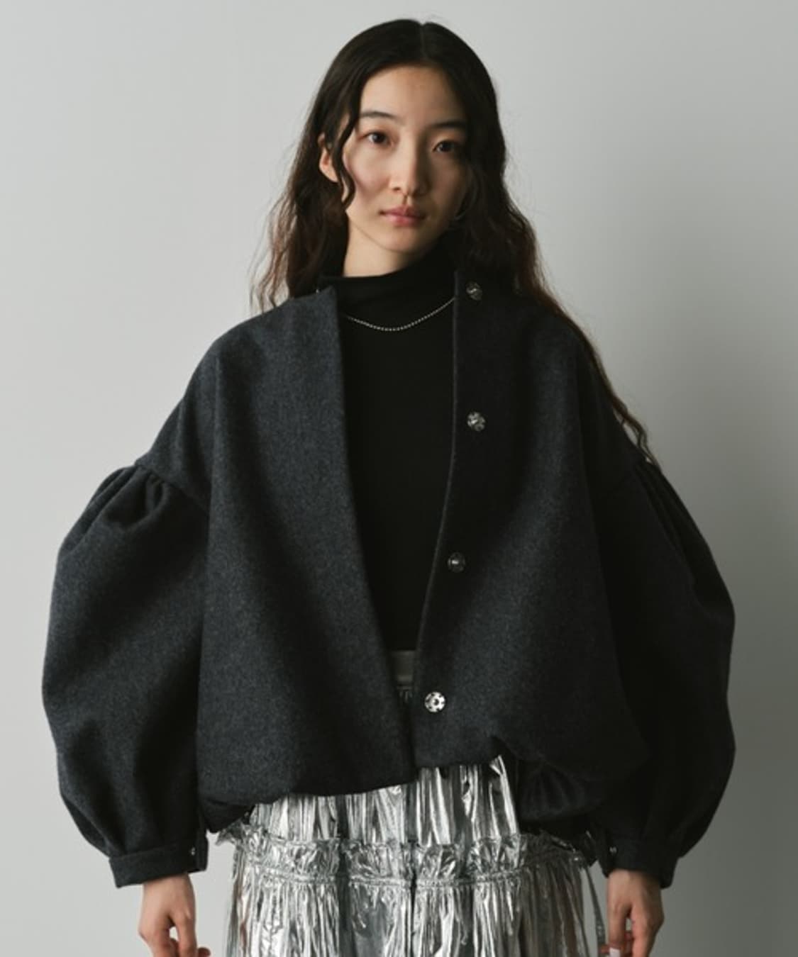 PERNA  울 멜튼 볼륨 코트 자켓  상품이미지1