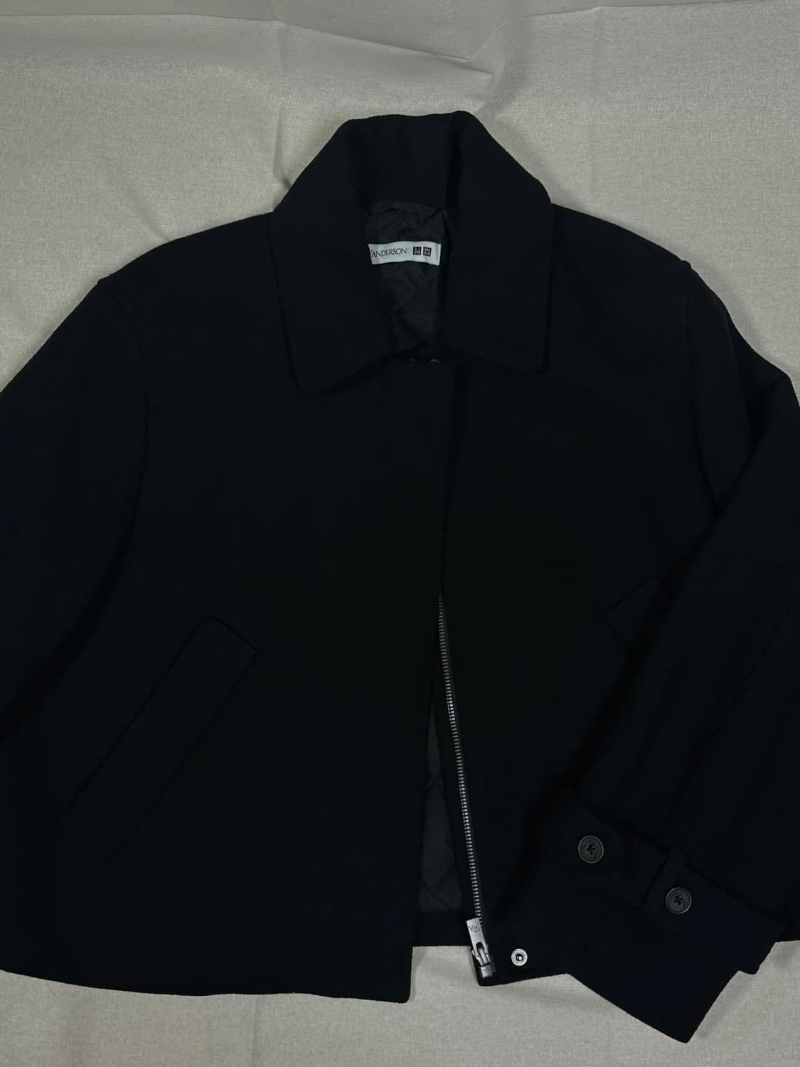 유니클로 x jw앤더슨 블랙 울 블렌드 숏자켓(s) 상품이미지1