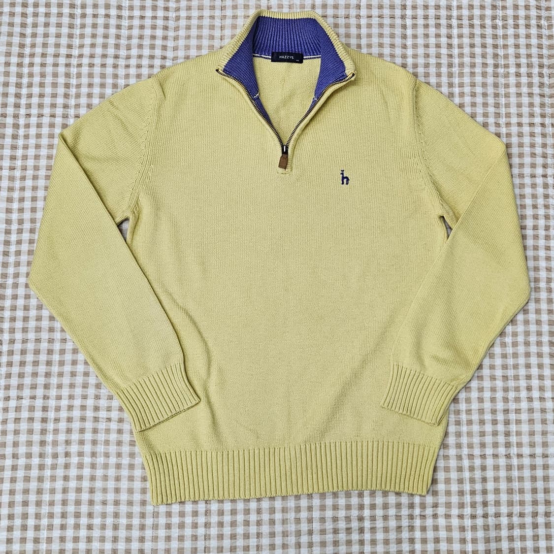 헤지스 반집업 면니트 남자100 상품이미지1