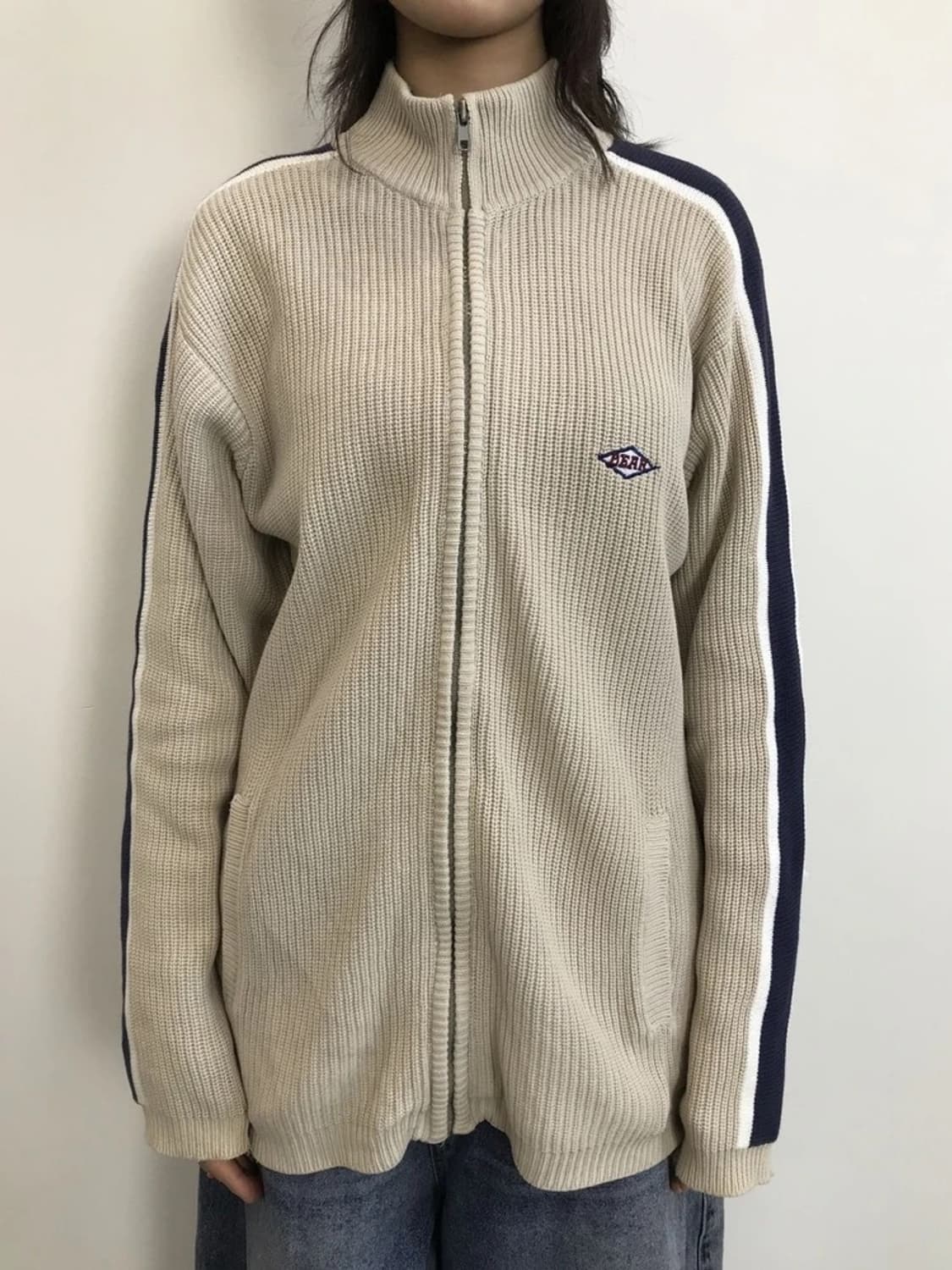 00's Bear Knit Track Zip Jacket 상품이미지3