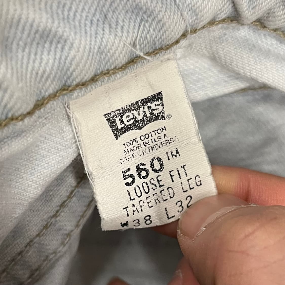 90s Levis560 배기진 (37“) 상품이미지6