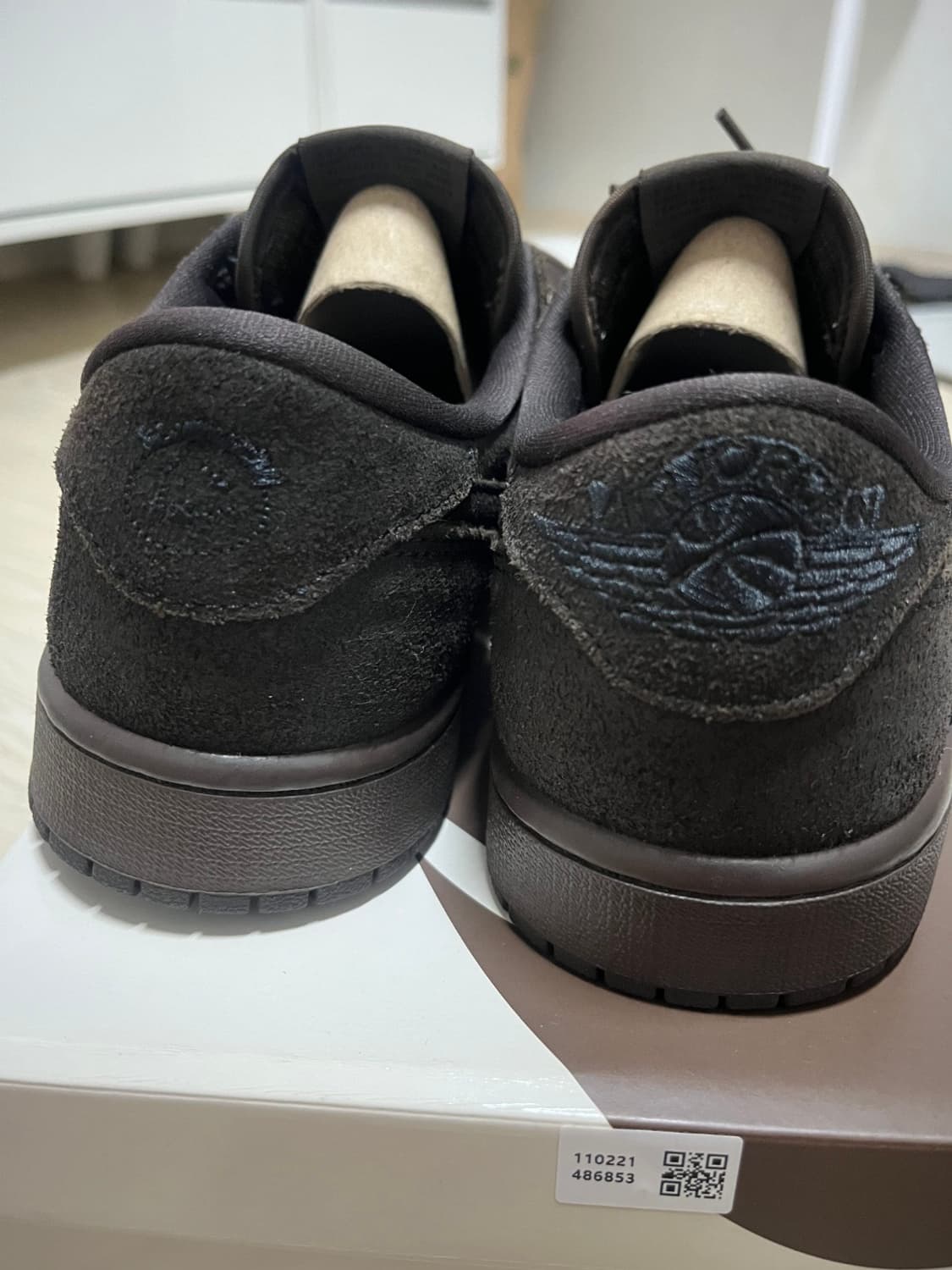 나이키 조던1 트래비스스캇 벨벳브라운 270 상태 굿(크림발) 상품이미지5