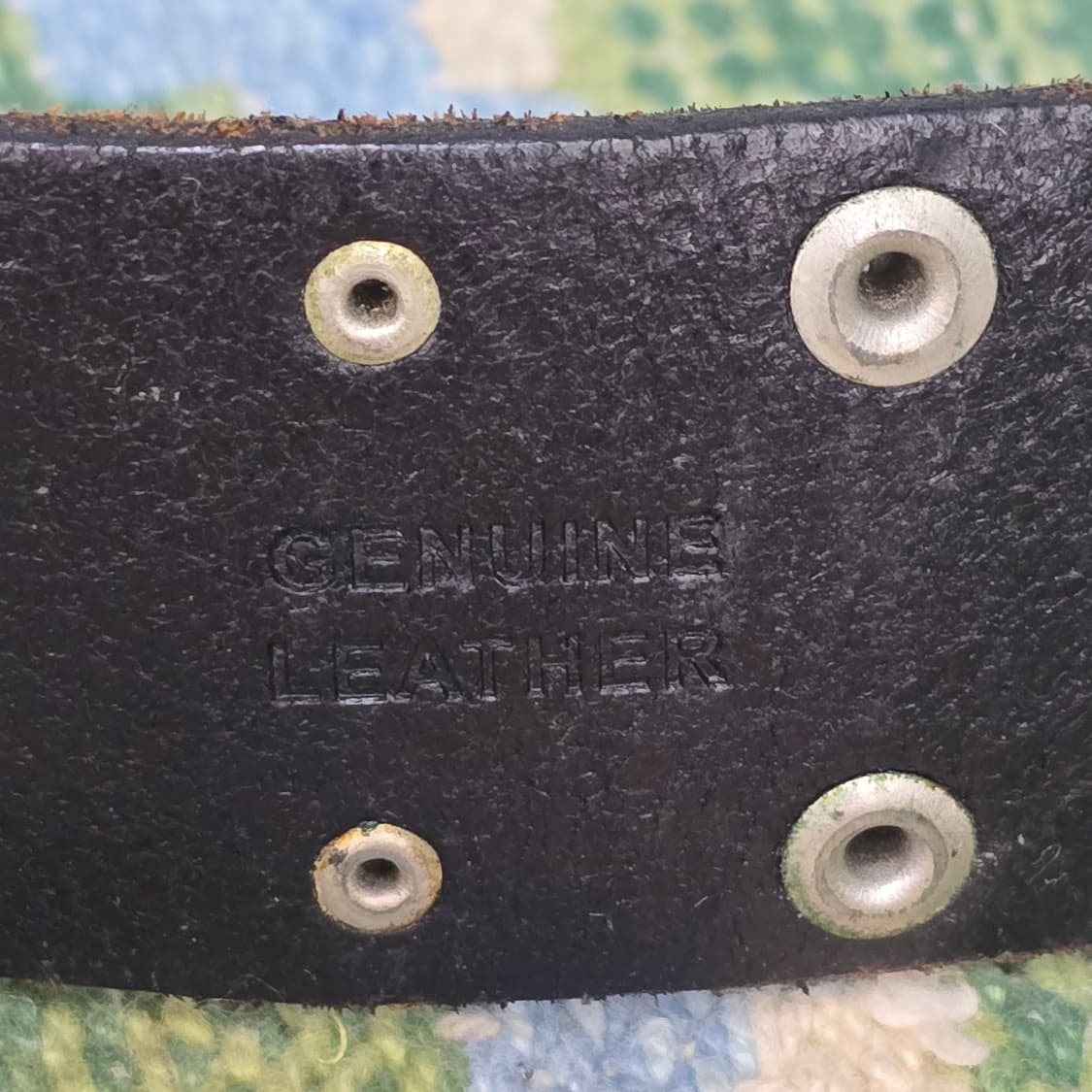 Japan vintage 블랙 차심 소가죽 스터드벨트 32 상품이미지5