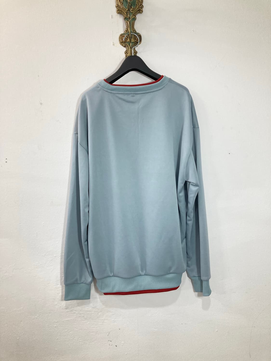 Light Blue Red Layered Sweatshirt 상품이미지2