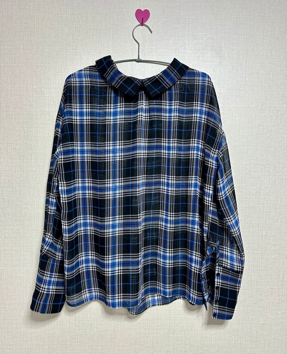 마쥬 maje 란차 블루 체크 셋업 투피스 상품이미지3