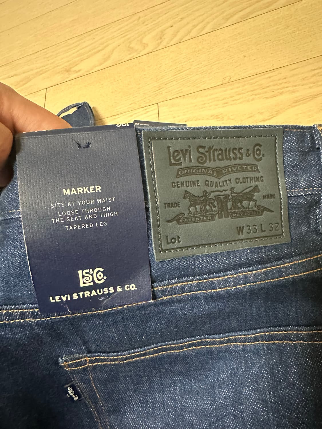 리바이스 블루탭 마커 루즈 진 33x32 상품이미지6