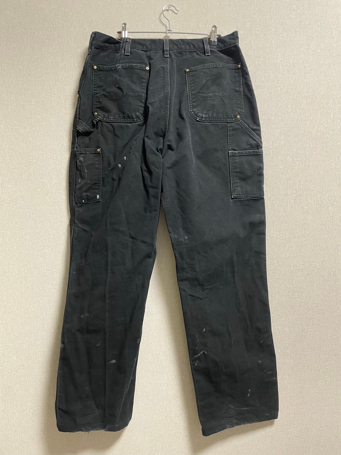 USA 빈티지 칼하트 더블니 38x36 블랙 디스트레스드 상품이미지2