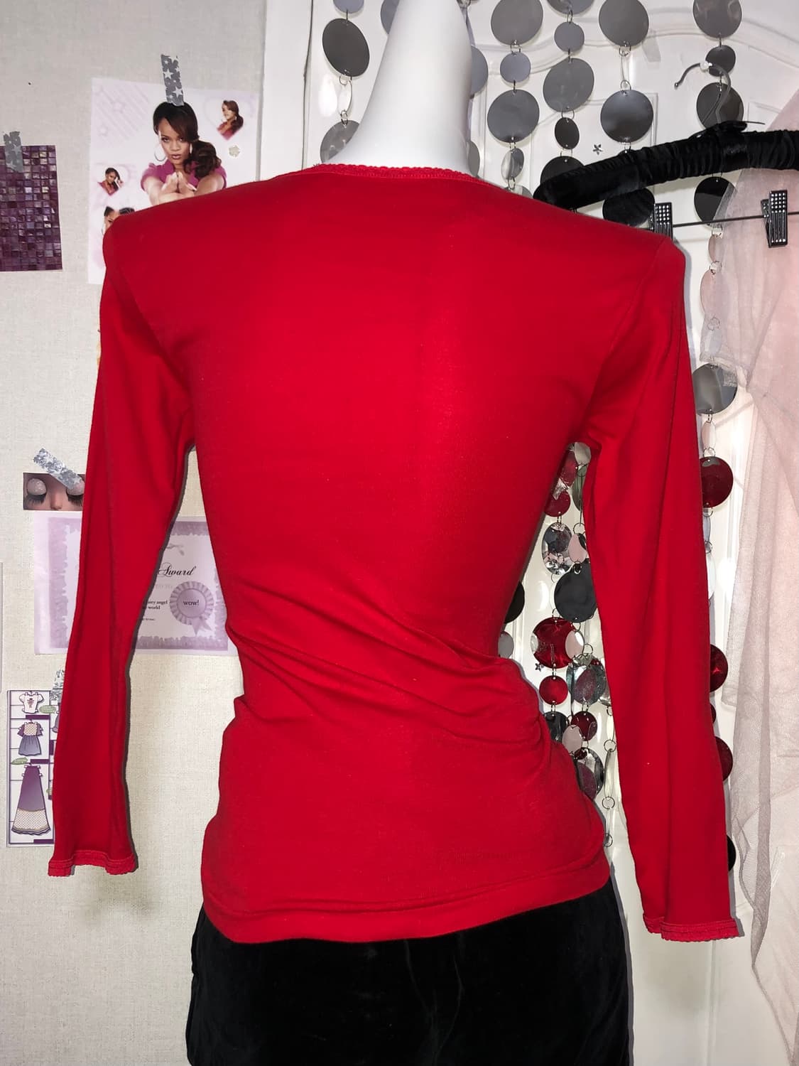 red rose lettering top 상품이미지2