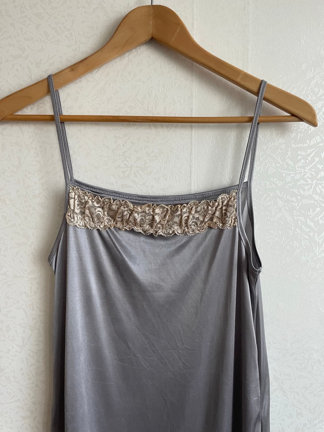 일본 빈티지 레이어드 단프릴 살크감촉 슬립 원피스 상품이미지4