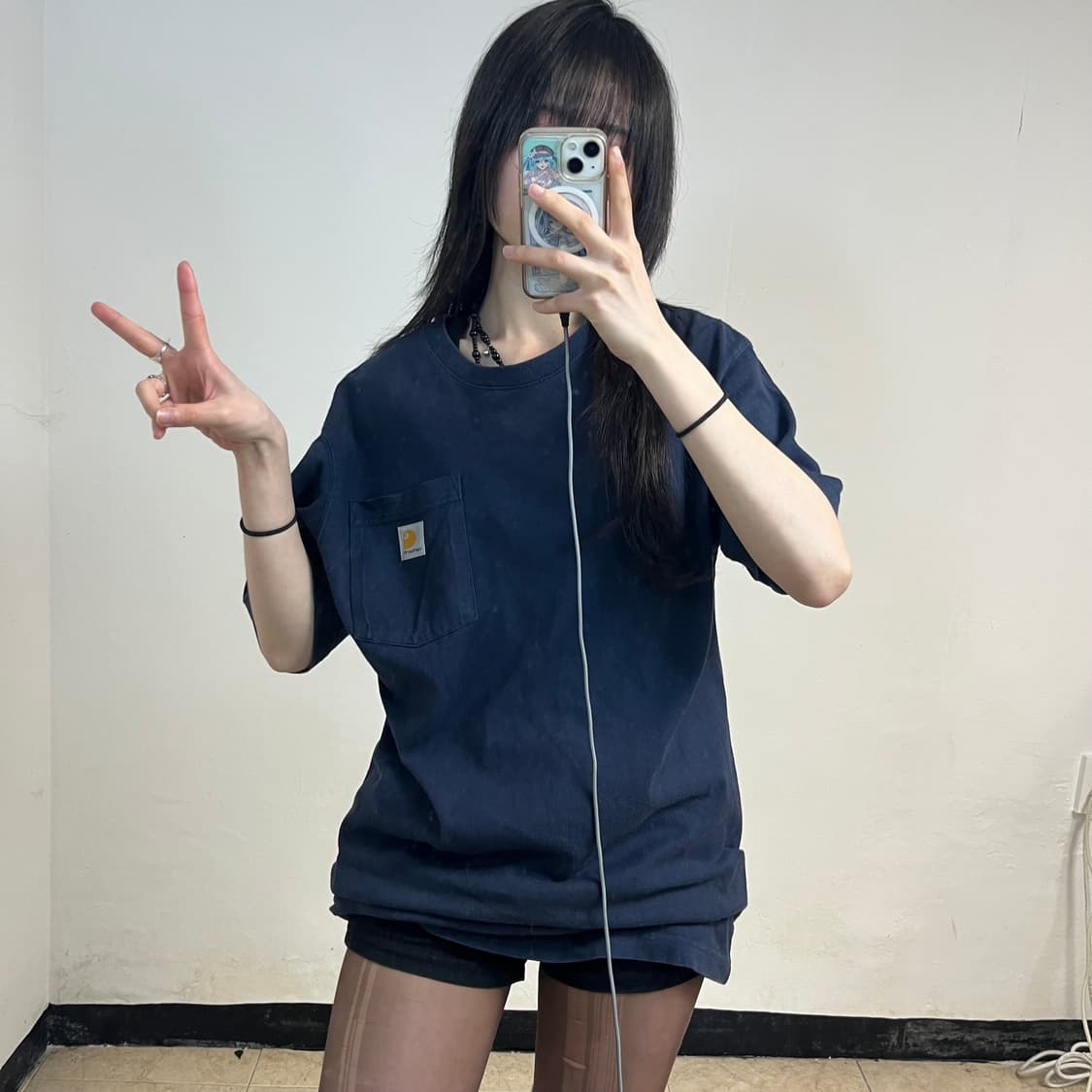Carhartt navy t-shirt 상품이미지2