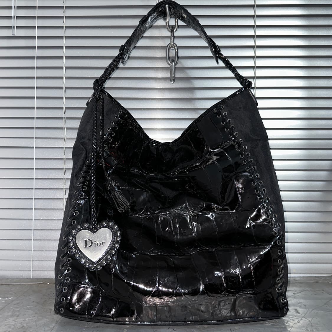 2007 아카이브 디올 라지 디오리시모 엠보싱 코셋 토트백 상품이미지2