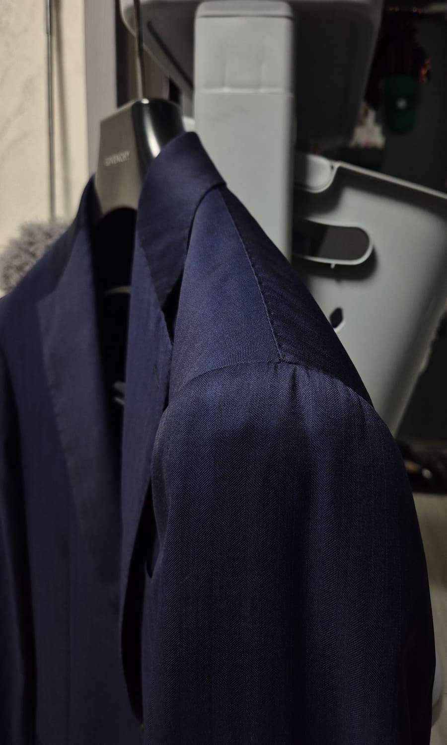 브릴라퍼일구스토 네이비 수트 48,링자켓,라르디니,빔즈 상품이미지3