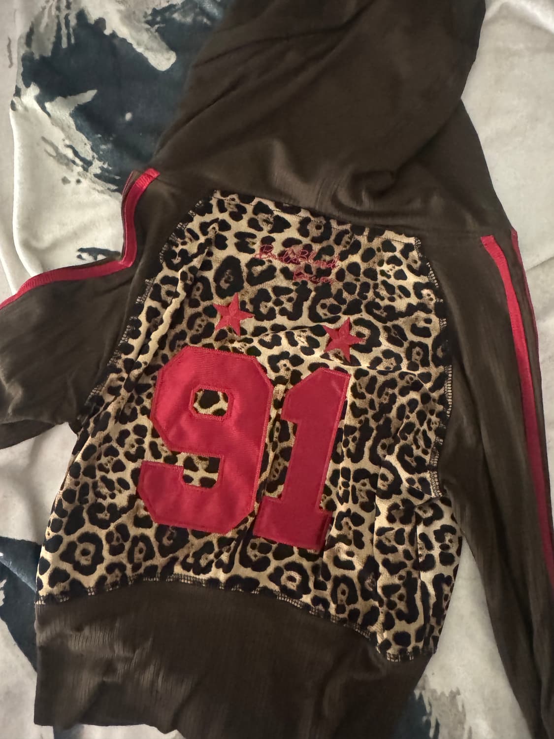 배드 블러드 호피 후드집업 상품이미지2