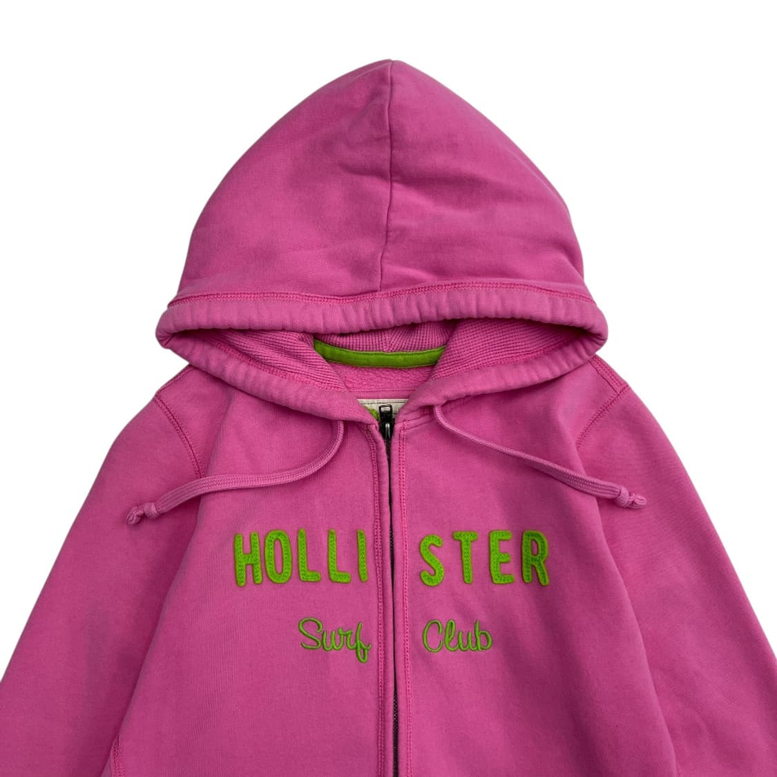 홀리스터 그린 센터로고 딸기우유맛 후드집업 L 상품이미지4