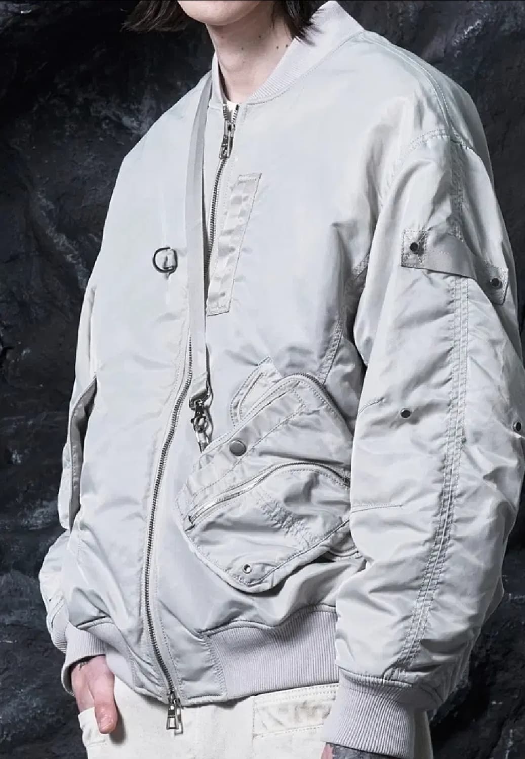 송지오 옴므 후드 MA-1 자켓 새제품 46 택O 상품이미지1