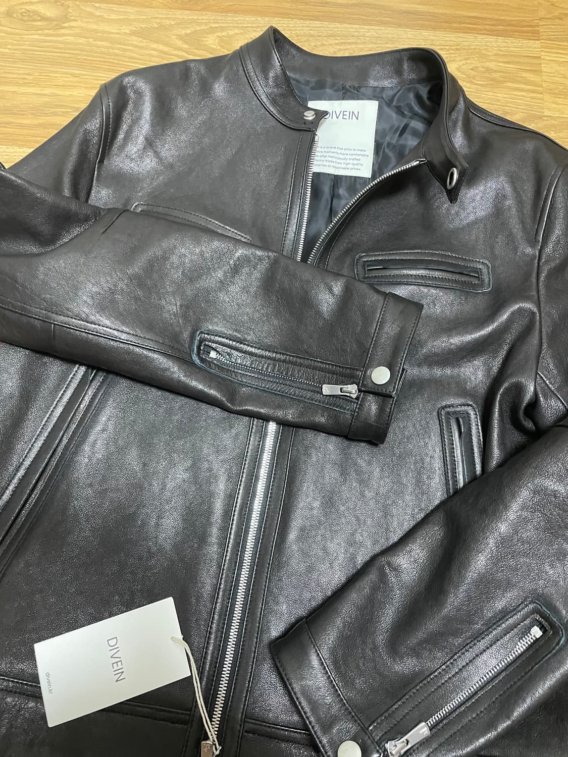 다이브인 블랙 레더 자켓 1사이즈 상품이미지2