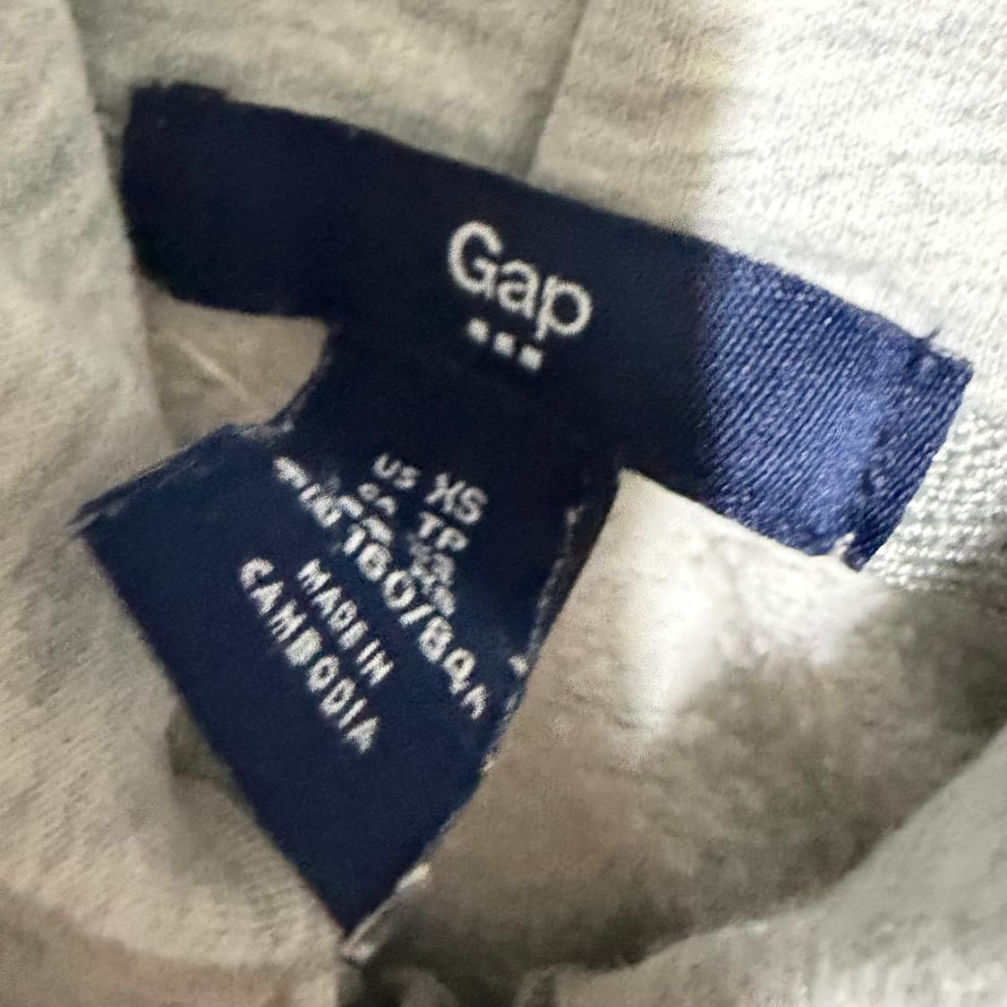 갭 그레이 스트라이프 후드집업 xs 상품이미지3